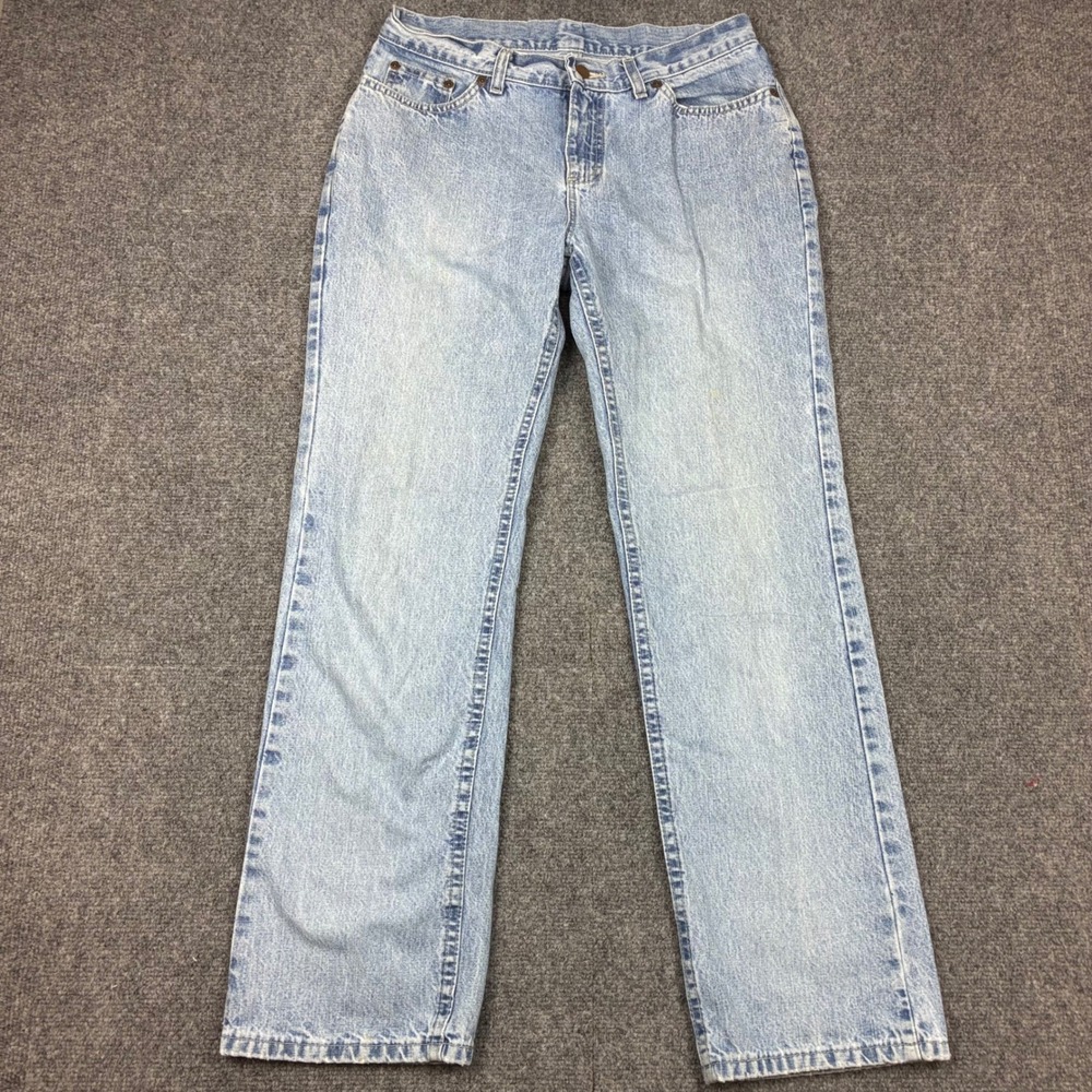Vintage Riveted Lee Womens Size 30x30 Jeans Light Wash Straight Leg Denim Pants